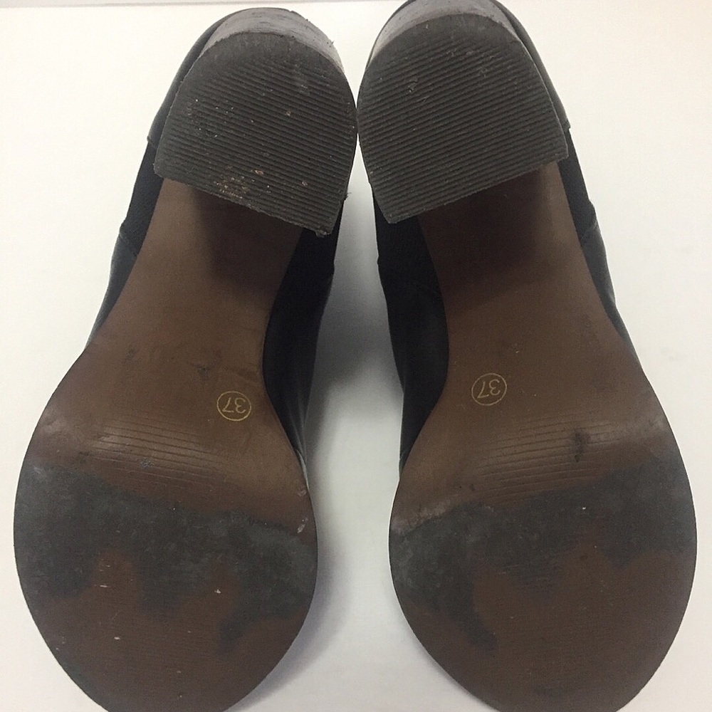 Topshop Dark Brown Leather Ankle Boots - Picture 7 of 8